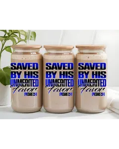 UV DTF- Saved by His Unmerited Favor