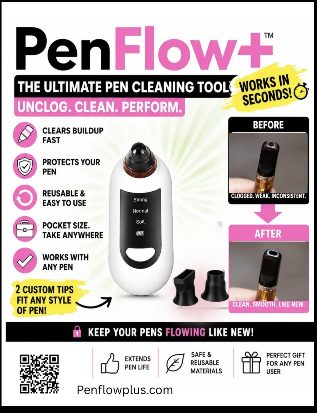 PenFlow Plus, Pen Cleaning Device | Unclogs Any Pen in Seconds - TikTok ...
