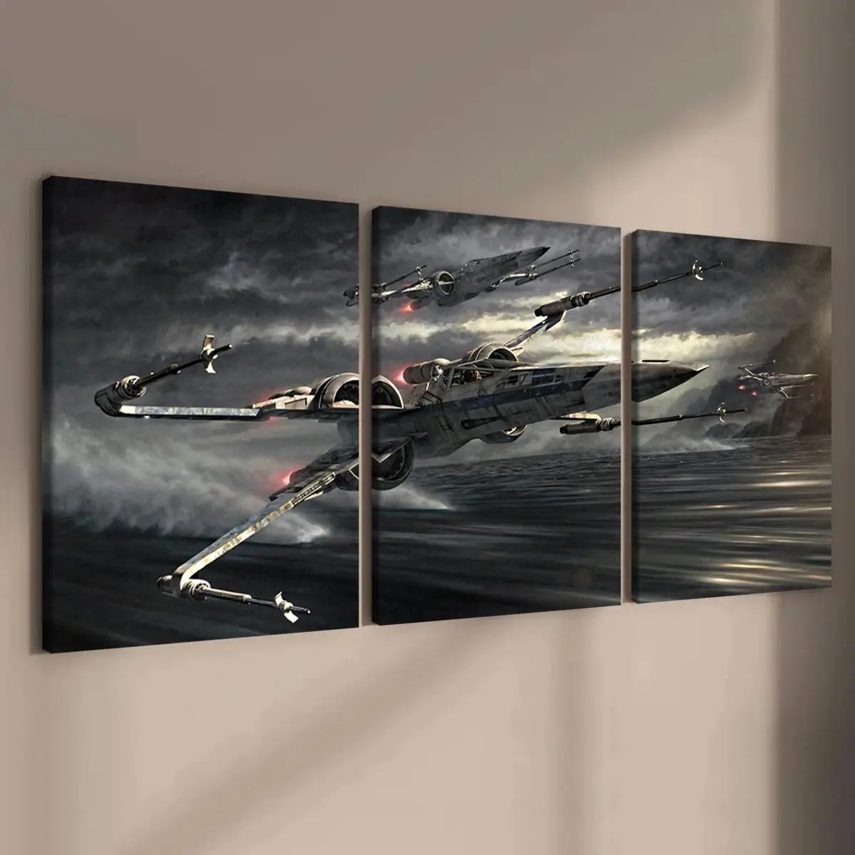 Wooden Framed Canvas Painting Set, Photos on Canvas, Canvas Art And Prints For Walls, 3 Counts/set Aircraft Pattern Artistic Wall Art Decor, Art Work For Wall Decor, Decorative Artwork, Wall Decor for Home Living Room Bedroom Office