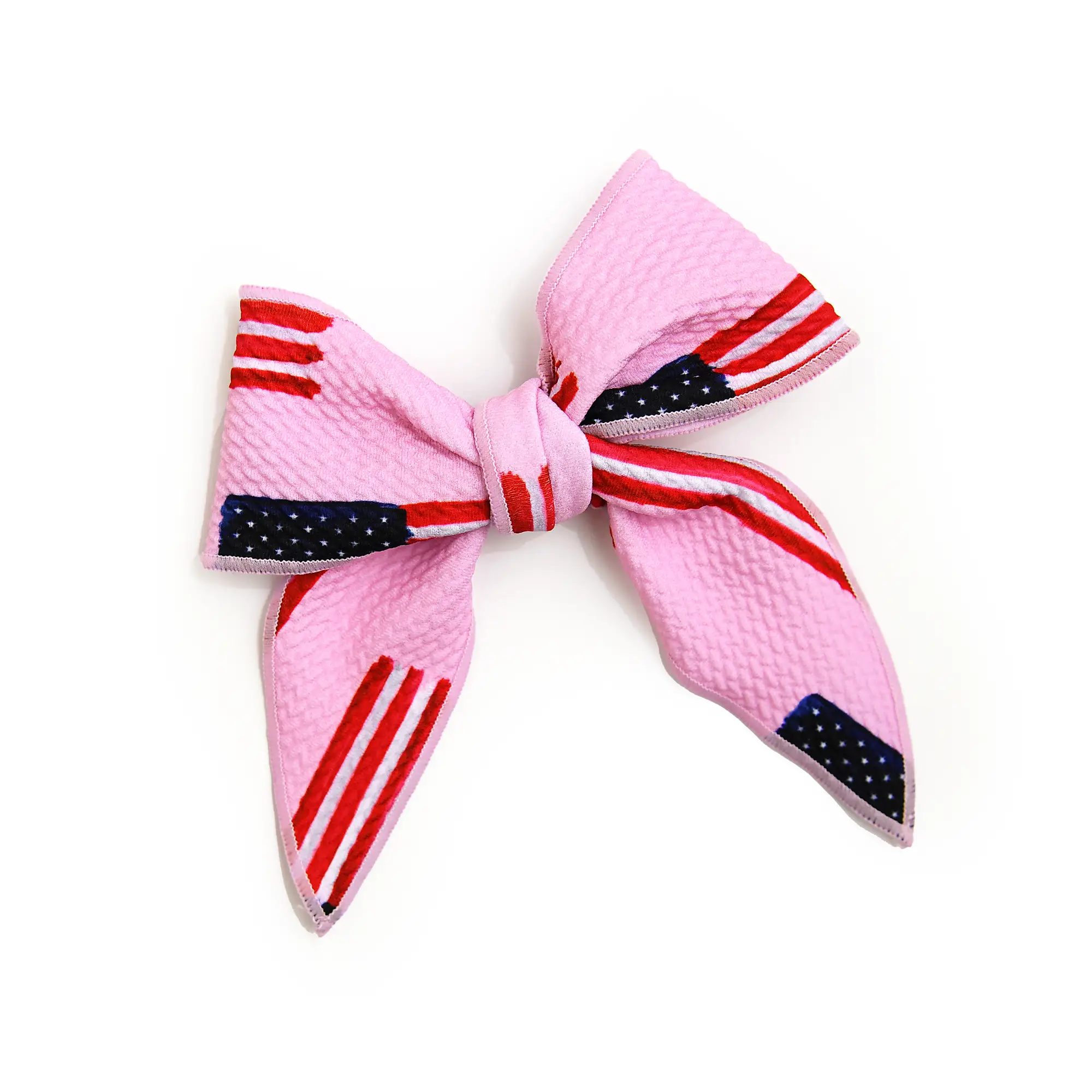 Betty Pink Flag CLIP BOW 4th of July Hair Accessory Gigi and Max
