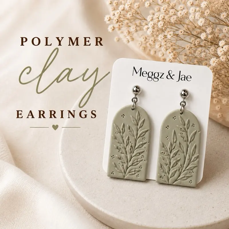 Polymer Clay Earrings Hypoallergenic Handmade with Love Unique Design for Allergy Sensitive Individuals