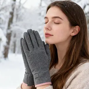 Windproof Warm Gloves with Touchscreen & Anti-Slip Grip - Thermal Insulation, Durable Weather-Resistant, Five-Finger Separate Style for Men and Women