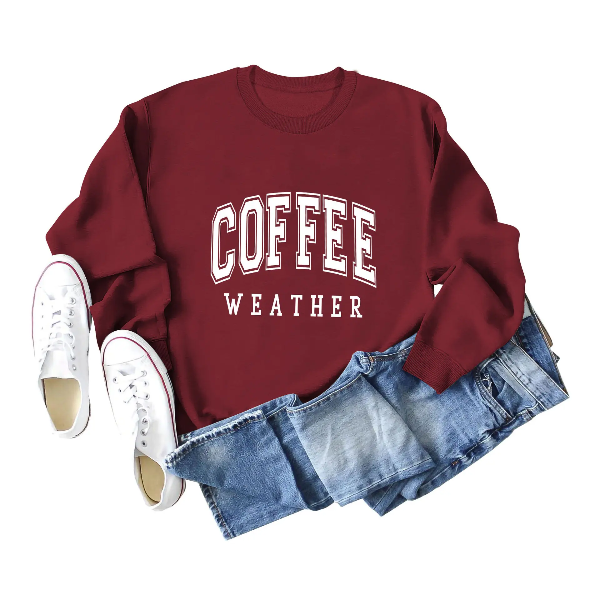 Wine red hoodie (white font)