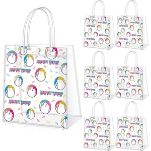 20 count Ice Cream Drip Baseball Clear  Bag with Handles PVC Baseball Goodie Bags Bulk Ice Cream Drip Party Favors  Themed Wrap Team Birthday Party Supplies for  Candy Snack
