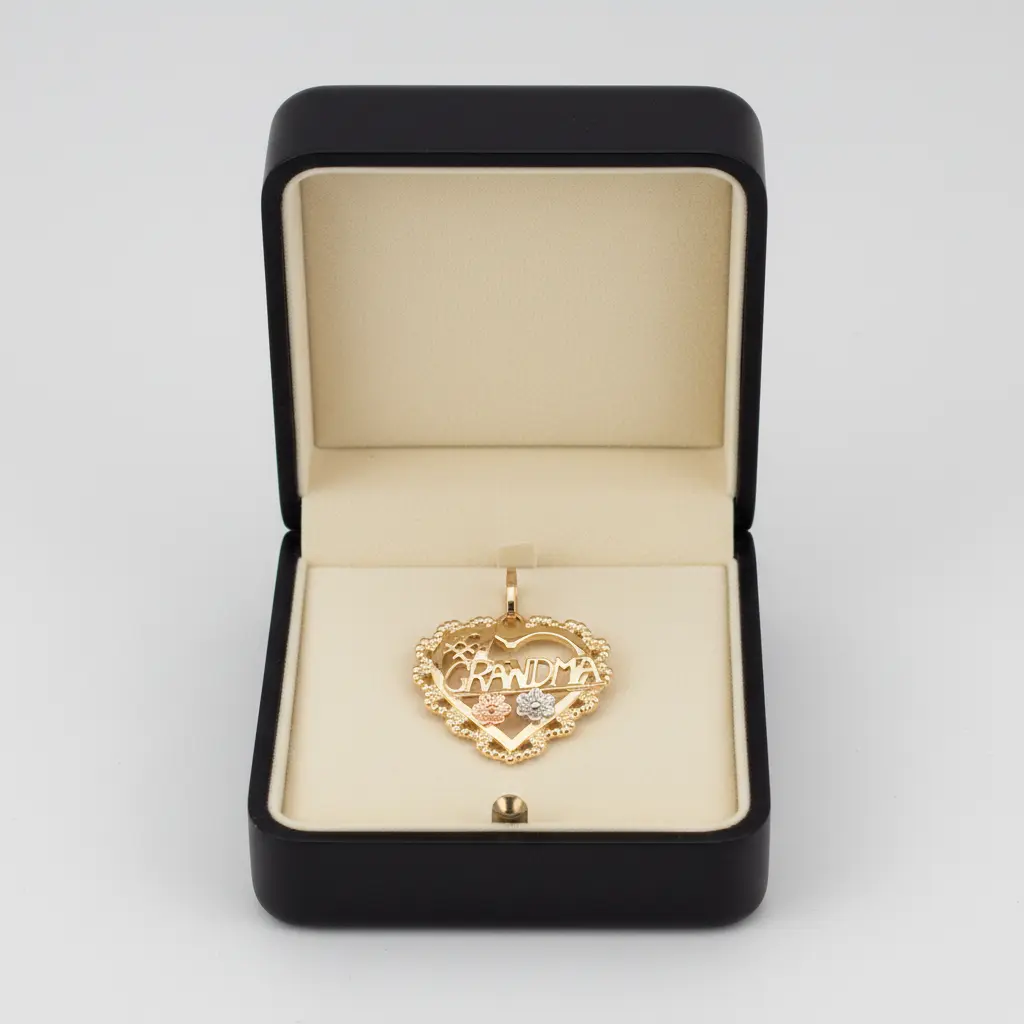 14K Tri-Color Gold #1 Grandma Pendant
