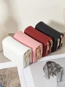 Women's Fashionable Double-layer Zipper Around Coin Wallet, Stylish Wallet, Simple and Casual Multi-card Slot Card Holder, Casual Trendy Versatile High-quality Daily Bag, Ladies Wallet, Durable Fashion Wallet, Zipper Wallet Design, Zipper Coin Purse