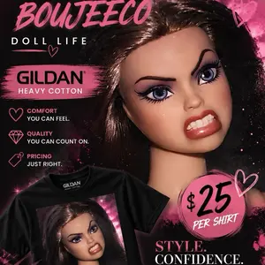 Doll Tee - Black Shirt Womenswear Top Tshirt Shortsleeve Crewneck Streetwear