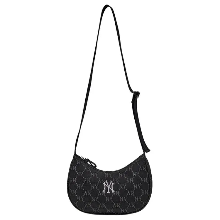 Women's MLB New York Yankees 25FW Vintage Yankees Logo Nylon-Polyester Unisex Single Strap Shoulder Bag