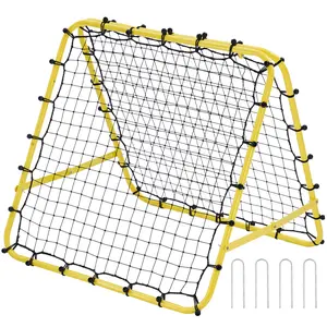 VEVOR 40"x35"x37" Portable Football Rebounder Net, Fully Adjustable Angle Football Net, Easy Setup & Storage Soccer Training Equipment, Father's Day Gift for Kids, Football Football Nets