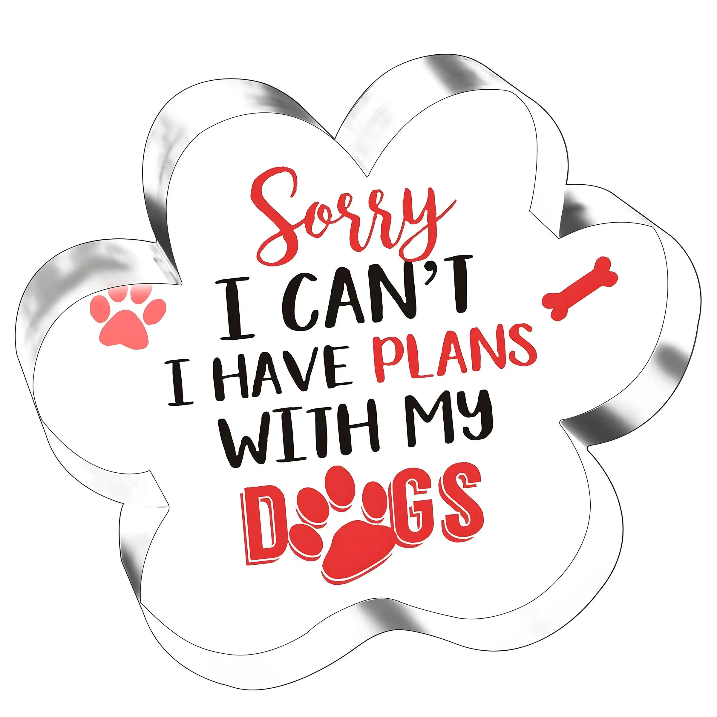Dog Paw Pattern Acrylic Ornament, Cute Dog Paw Design Desktop Decoration, Desk Accessories for Home Office, Gift for Pet Owner