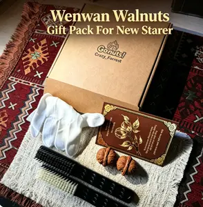 Chinese Wenwan Walnut Gift Pack for new starers, Natural Collectible Stress Relief Hand Fidget Toy,Wellness  Inner peace  Mindfulness Therapeutic hand play& Jewelry Maki