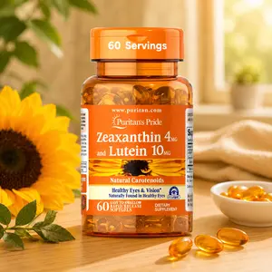 Zeaxanthin 4mg with Lutigold Lutein 10mg, Healthy Eye & Vision Support, 60 Rapid Release Softgels