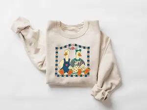 Vintage Goose Sweatshirt, 90s Retro Farmhouse Duck Crewneck, Cute Goose Couple Sweater for Cottagecore Lovers