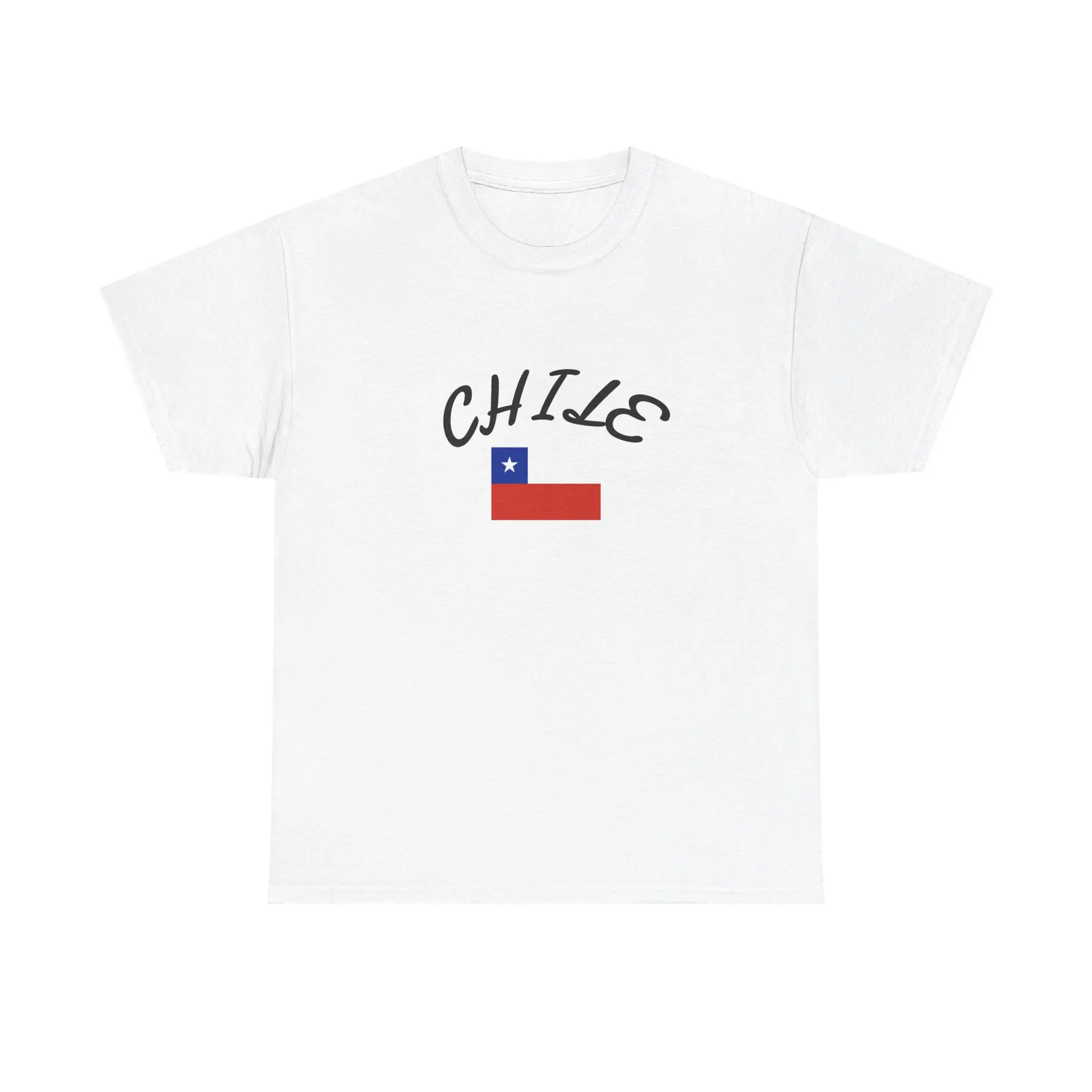 Chile Graphic Unisex Heavy Cotton Tee, Casual Wear, Travel Souvenir, Gift for Friends, Birthday, Summer Outfit