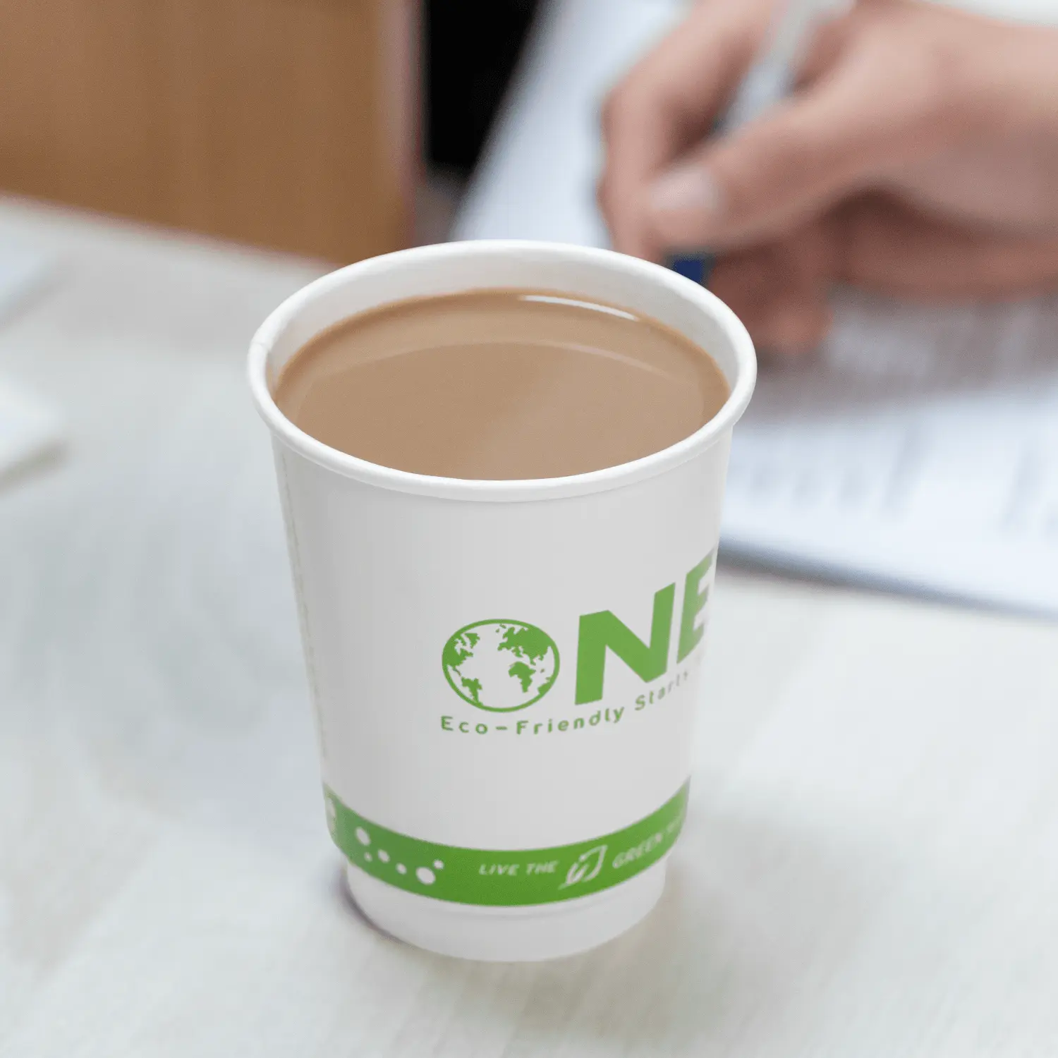 Karat Earth 12oz Eco-Friendly Insulated Paper Hot Cups (90mm), Generic Print- 500 pcs