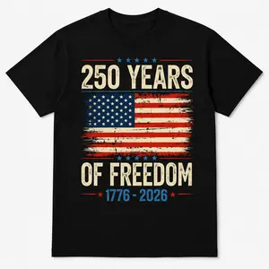 250 Years of Freedom 17762026 Vintage USA Flag TSh