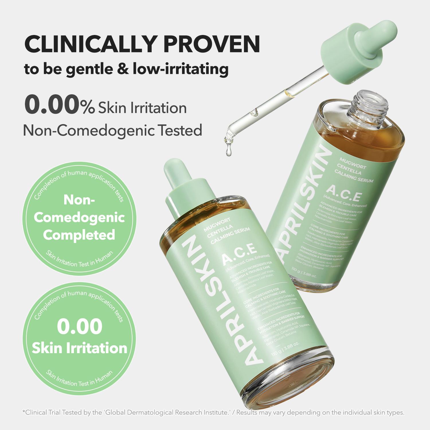 [APRILSKIN Official] Korean Matcha Mugwort Calming SetㅣArtemisia Rice Toner, A.C.E Mugwort Centella Serum &  Artemisia Squalane Hydra Gel Cream | Korean Skincare | Daily Glass Glow | Korean Natural Herb | Soothing for Troubled Skin