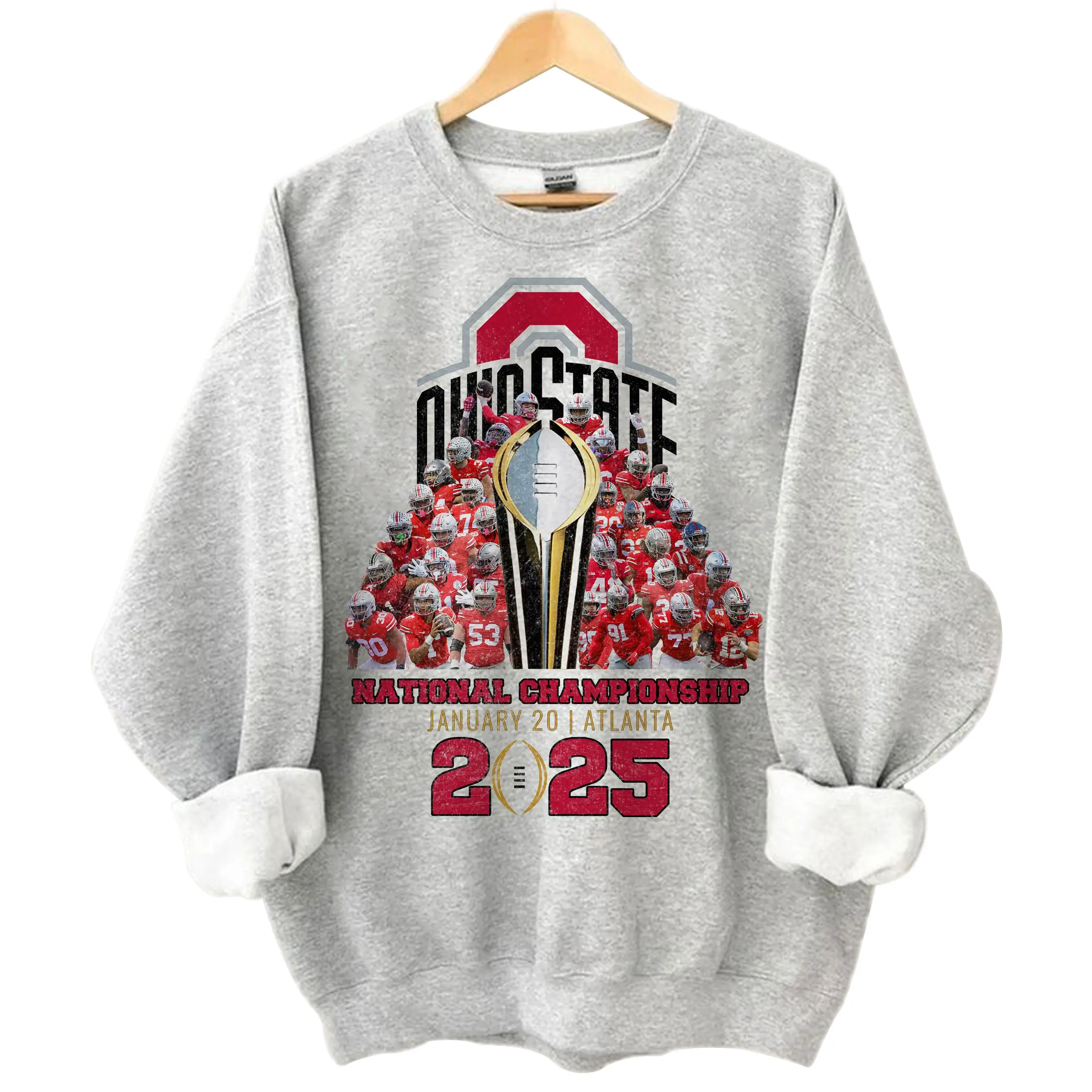 All Team Ohio State Buckeyes Sweatshirt, Ohio State University 2025 Champions Vintage Sweatshirt, Gift For Football Fans