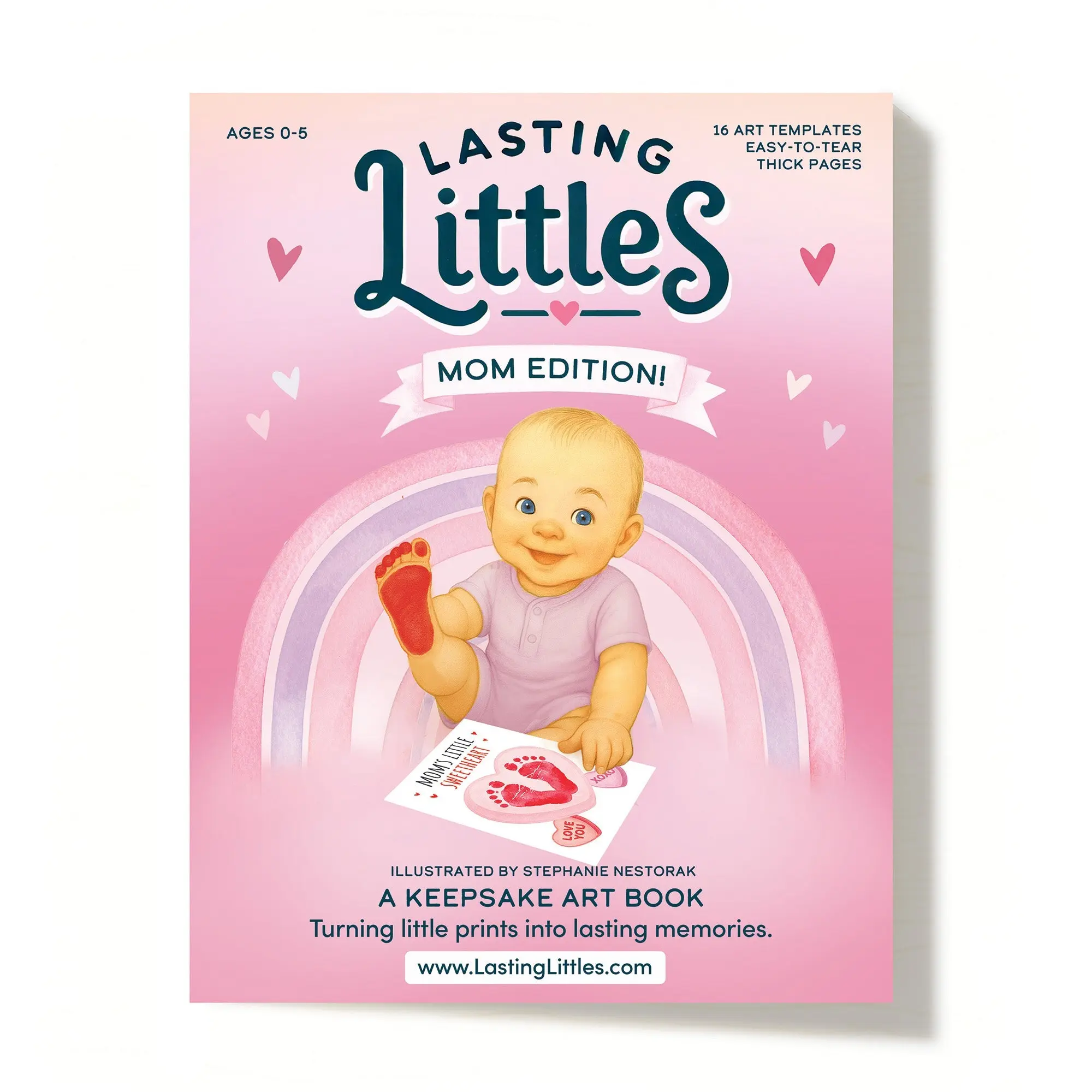 Lasting Littles Mom Edition - A Keepsake Art Book for Baby and Toddler Handprints and Footprints - Turning Little Prints into Lasting Memories