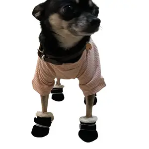4pcs Waterproof Winter Dog Shoes - Warm Boots for Small & Medium Dogs, Chihuahua, Yorkshire Puppy Outfits