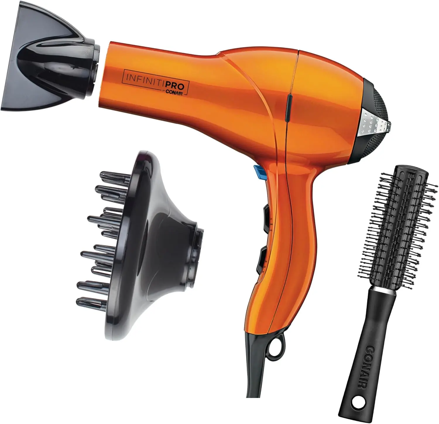 Conair Infiniti PRO Hair Dryer with Diffuser, Concentrator & Blowout Brush