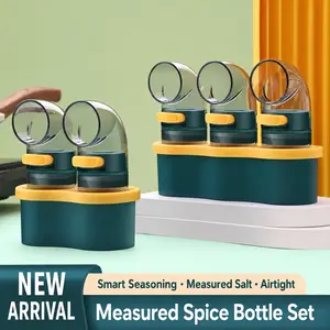 Viral 0.5g Precise Portion Control Salt Dispenser | Moisture-Proof Push-Button Glass Spice Jar for Healthy Cooking