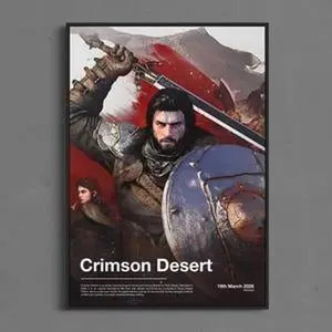 Crimson Desert Poster, Wall Art, Gaming Room Poster, Gaming Gift