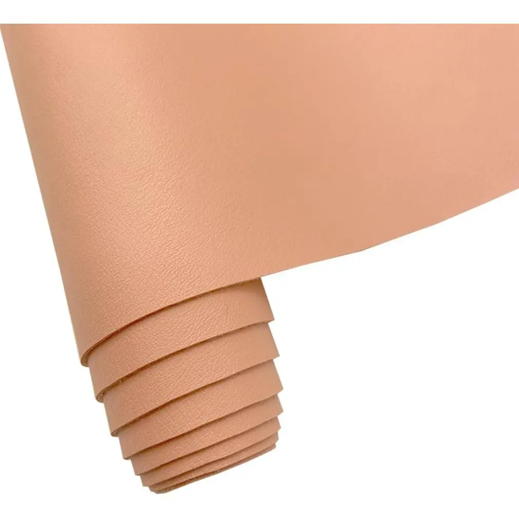 Soft Smooth Faux Leather Fabric Solid Color Vegan Synthetic Imitation Leather Fabric 16" x 54" Large Size for Upholstery Crafts, DIY Sewings, Earrings Bows Wallets Making (Pink)