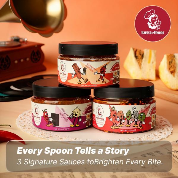 Fibroaden-flavored Dipping Sauces Cinnamon Pepper & Garlic Chili Crunchy Chili Oilsauce for Ramen Pizza Bread Unique Flavor Chicken