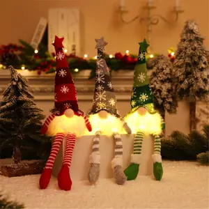 3 Pack Gnomes Christmas Decorations 17.8" Lighted Swedish Tomte Xmas Gnome Plush Does not apply