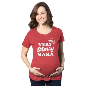 Maternity Very Merry Mama T Shirt Cute Christmas Santa Hat Pregnancy Announcement Tee Funny Graphic Maternity Tee Cute Pregnancy Tees With Plus Sizes Pregnant Christmas Maternity Wear Maternity Shirts Red