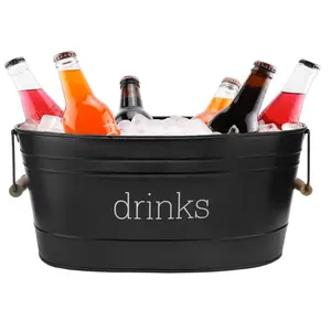 Black Enamelware Drinks Tub (Case of 6)