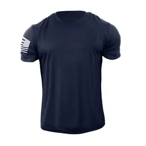 USA Flag Military Patriotic Graphic Tee for Men - 100% Cotton - Fabric, Menswear Casual Crewneck Shortsleeve Soft Streetwear T-Shirt - Fitted Silhouette & American Flag Design - Ideal for Casual Occasions