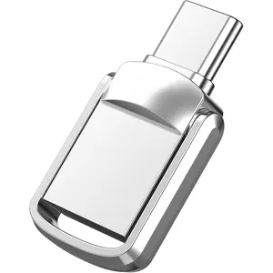 256GB Flash Drive, Dual USB 3.2 Gen 1 USB-A & USB-C, 150MB/s Swivel Metal Thumb Drive, Memory Stick for  15/16, Android, Tablet, Laptop,
