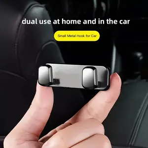 Car Hook Front Row Alloy Multifunctional Storage, Small Hook for Car Interior, Adhesive Passenger Side Hook, Easy Installation