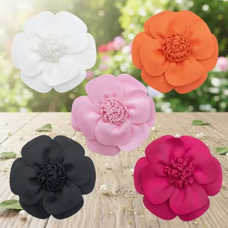 1pc Handmade Flower Brooch - 25cm/9.84in Wide Unisex Elegant Artificial Roses Accessory for Single Large Event Decoration, Wedding Evening Gown, Hat, Bag (Festive & Party Supply), Ceremony