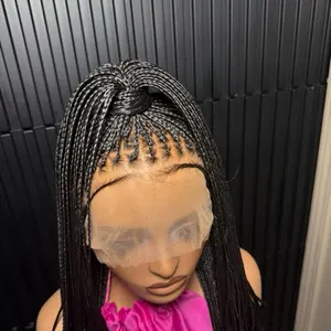36inch curly knotless braids. Human hair pre-bleached knot