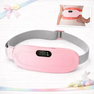Rechargeable Wireless Heating & Vibration Waist Belt – 3 Temperature Levels, 4 Massage Modes, Heating Pad