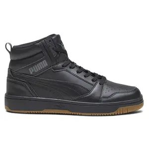 PUMA Mens Rebound V6 Mid Lace Up Basketball Sneakers Shoes Casual - Black
