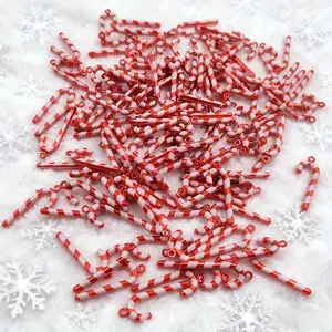 & Striped Plastic Candy Cane Ornaments with Hooks, Durable Christmas Tree Decorations, Holiday Party Supplies (20/50 Pack)