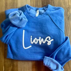 Custom Puff Embroidered Sweatshirt, Personalized Team Sweater, Customized Puff Embroidery Team Spirit Shirt