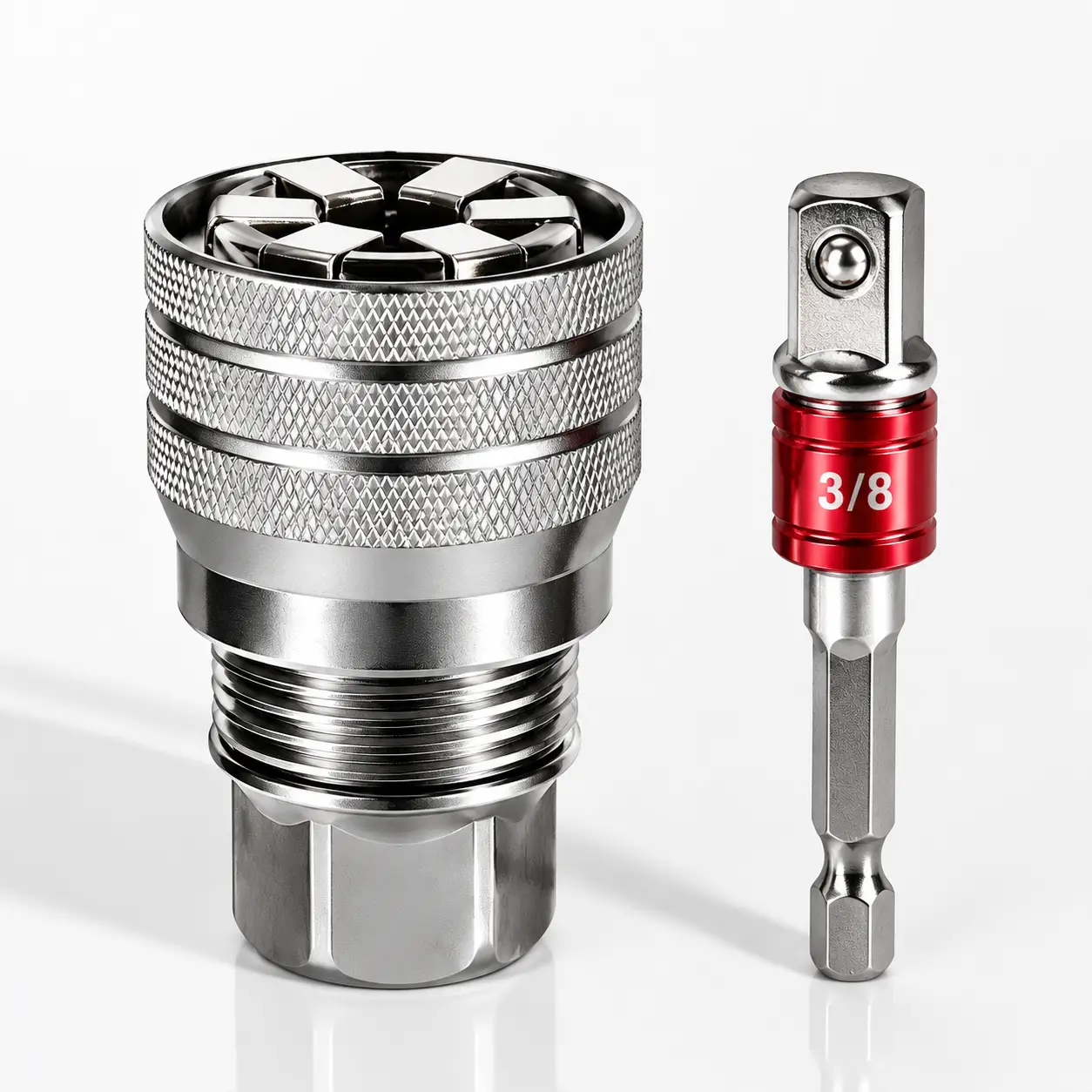 1pcs Unisex Adjustable Socket Wrench, 3/8-inch Drive Self-Adjusting Universal Socket Tool Adapter for Home Repair, Garage (Father's Day Gift Option)