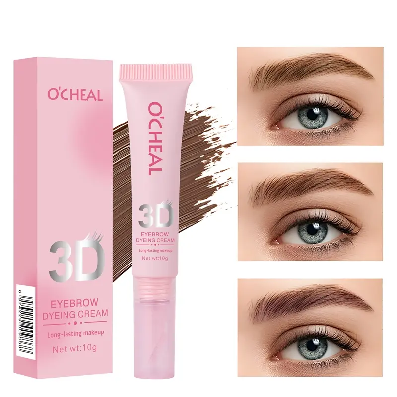 Soft Mousse Eyebrow Tint Cream 3 Shades Natural 3D Brows Long Lasting Non Clumping Easy to Remove