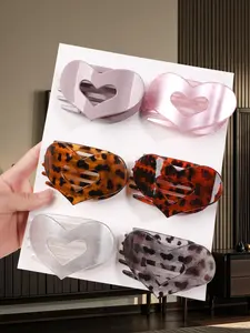 Heart Shaped Hair Claws, Casual and Versatile Hair Accessories for Women, Minimalist Headwear Suitable for Thick Hair, Fashion Hair Accessories for Party, Daily Clothing Decor, Claw Clips