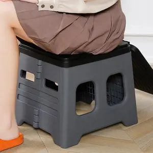 Portable Folding Toilet for Camping, Travel, Emergency Use, Odor-Resistant Durable PP Material, Compact Design with Lid and Waste Bin