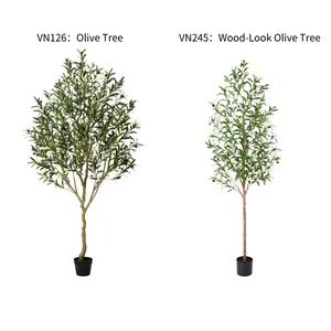 VeriNatural 6FT Artificial Olive Tree – Realistic Wood-Look Trunk Faux Olive Tree with Lifelike Fruit, UV Resistant Indoor & Outdoor Home, Living Room & Entryway Decor (  VN126/VN245)