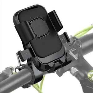 Bike Phone Mount Holder, 360° Rotatable Adjustable Motorcycle Mount, Universal Anti Shake Bicycle Motorcycle Cell Phone Mount, Compatible with 4" to 7" Smartphones
