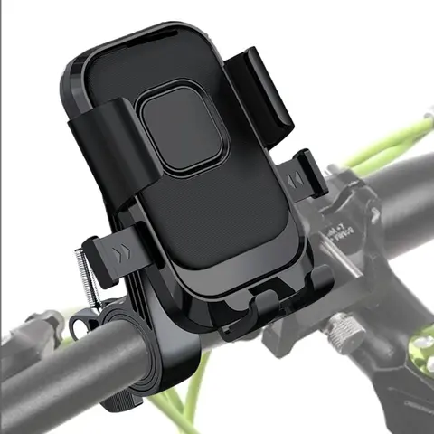 Bike Phone Mount Holder, 360° Rotatable Adjustable Motorcycle Mount, Universal Anti Shake Bicycle Motorcycle Cell Phone Mount, Compatible with 4" to 7" Smartphones