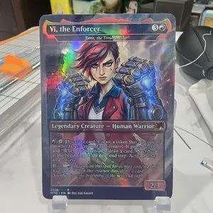 Vi, the Enforcer (Jaxis, the Troublemaler) Custom Proxy MTG Card Fan-Made for Commander Cube & Casual Play Standard MTG Size