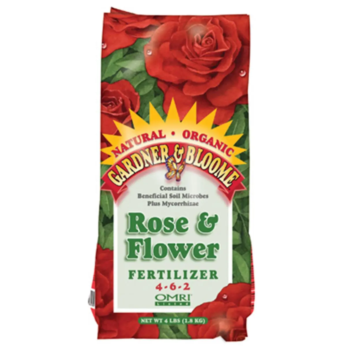 Kellogg 8646 Organic Rose & Flower Fertilizer, 4 lbs, OMRI Listed with Quick-Released Nutrients